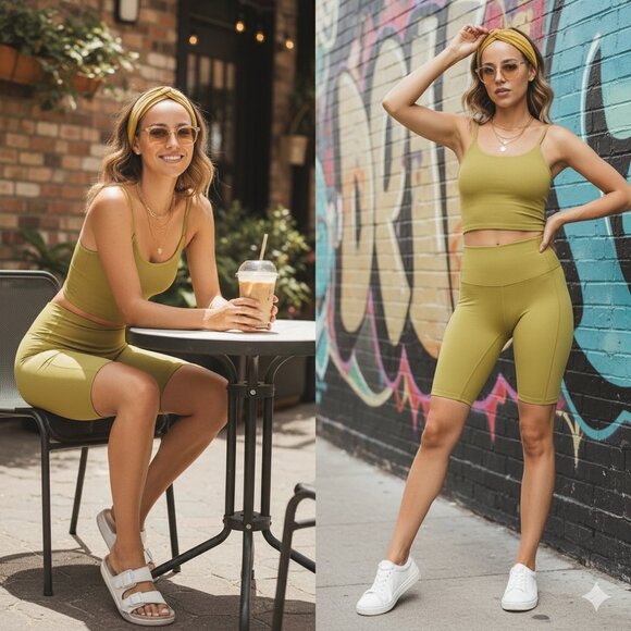 J.ING Citrus Lime SPORT Bra Top - Picture 1 of 4